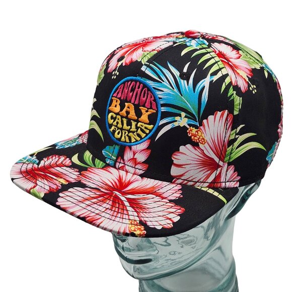 Anchor Bay California Hawaiian Hibiscus Floral Palm OTTO Snapback Hat Mendocino - Picture 3 of 15